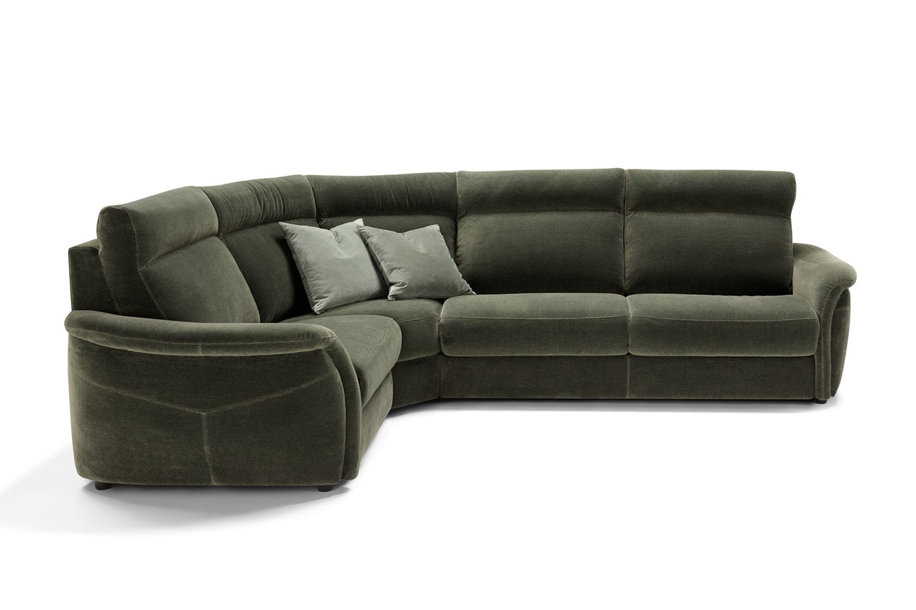 Ecksofa Aglais grün mit Kissen Ecksofa Aglais grün mit Kissen