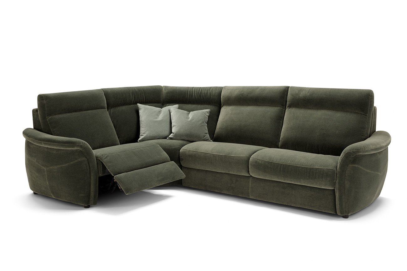 Ecksofa Aglais mit ausgefahrener Relaxfunktion Ecksofa Aglais mit ausgefahrener Relaxfunktion