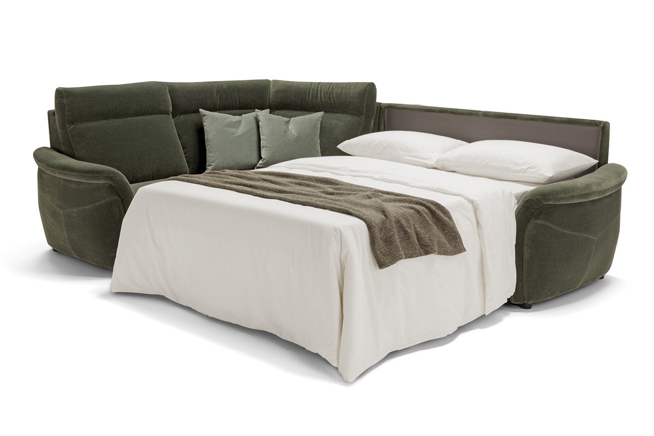 Ecksofa Aglais mit Bettfunktion ausgeklappt Ecksofa Aglais mit Bettfunktion ausgeklappt
